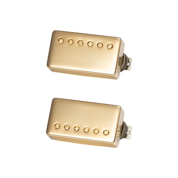 Gibson Custombucker Humbucker Pickup Matched Set in Gold For Sale