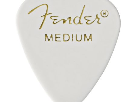 Fender 351 Classic Celluloid Guitar Picks 12-Pack - White - Medium on Sale