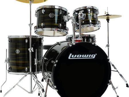 Ludwig Accent Drive AIMM Exclusive 5-Piece Drum Kit- Bronze Swirl Hot on Sale