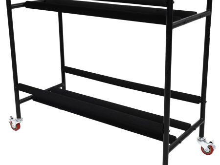 Gator Frameworks Two-Tier Snare Rack with Locking Casters - Holds 10 Snare Drums Supply