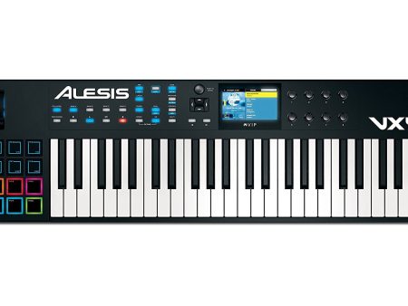 Alesis VX49 | 49-Key USB MIDI Keyboard & Drum Pad Controller W Color Screen (VX49) Fashion