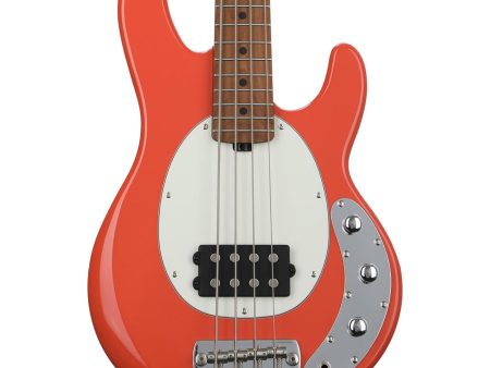 Sterling By Music Man StingRay RAYSS4 Short-scale Bass Guitar - Fiesta Red Online Hot Sale