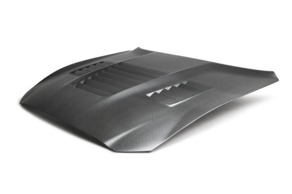 Anderson Composites 15-19 Ford Mustang Shelby GT350 Type-CR Double Sided Carbon Fiber Hood For Discount