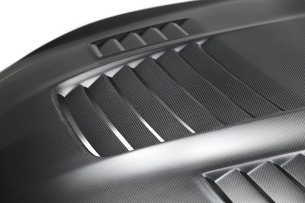 Anderson Composites 15-19 Ford Mustang Shelby GT350 Type-CR Double Sided Carbon Fiber Hood For Discount