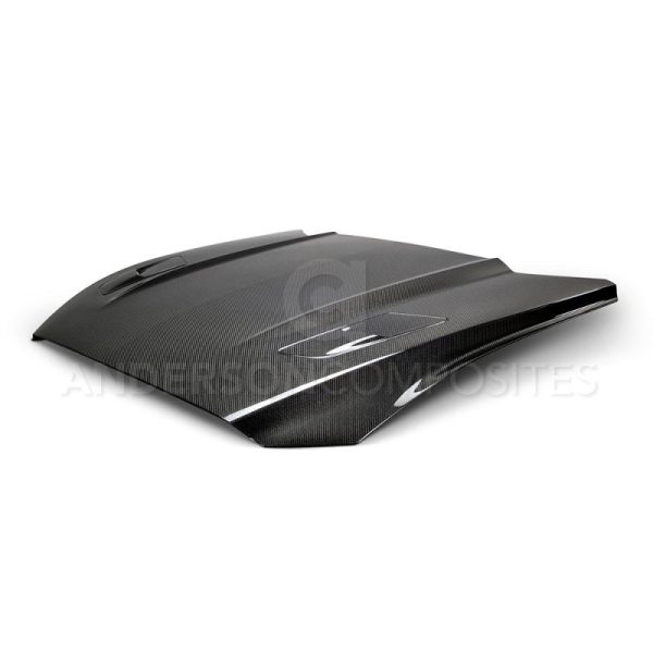 Anderson Composites 2015-2017 Ford Mustang Double Sided Carbon Fiber Type-OE Style Hood For Sale