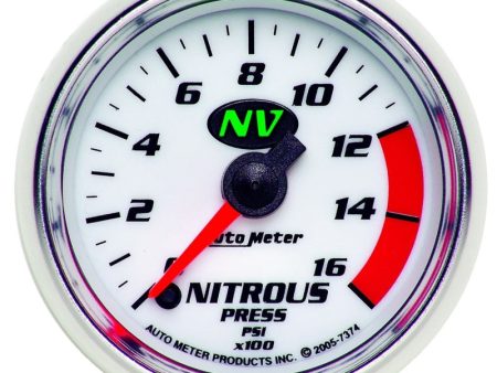 Autometer 2-1 16in 0-1600 PSI Full Sweep Digital Stepper Motor Nitrous Pressure Gauge Online now