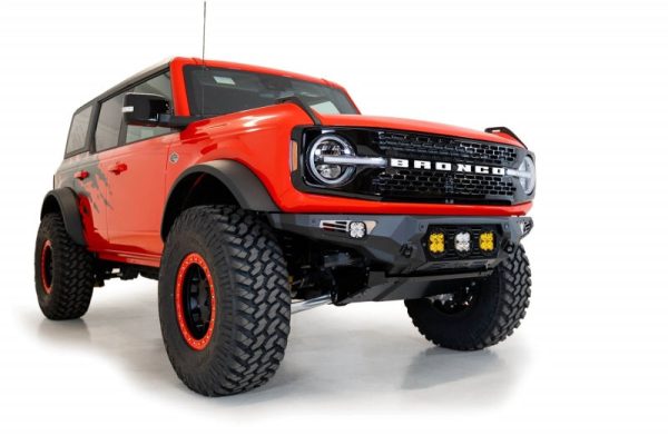 Addictive Desert Designs 21-22 Ford Bronco Bomber Front Bumper (w  3 Baja Designs LP4 Mounts) on Sale