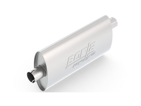 Borla Pro-XS 2.25in Tubing 19in x 4in x 9.5in Oval Notched Center Offset Muffler Online now