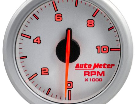 Autometer Airdrive 2-1 6in Tachometer Gauge 0-10K RMP - Silver on Sale