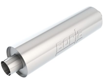 Borla Heavy Duty (Truck) Muffler - 3in Center-Center 24in x 6.75in Round (Notched) For Cheap