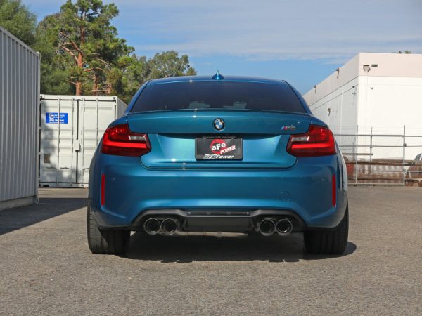 aFe 16-18 BMW M2 L6-3.0L MACH Force-Xp 3in to 2.5in 304 SS Cat-Back Exhaust System-Quad Polish Tips Sale