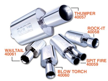 Borla Wailtail Oval 2-1 4in x 5in Side Round Out Boomer Muffler on Sale