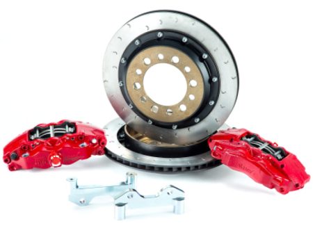 Alcon 07+ Jeep JK w  5x5.5in Hub 355x22mm Rotor 4-Piston Red Calipers Rear Brake Upgrade Kit For Cheap