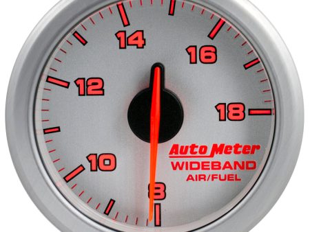 Autometer Airdrive 2-1 6in Wideband Air   Fuel Gauge 10:1-17:1 ARF Range - Silver Online now