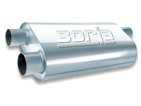 Borla Universal Oval Transverse 2.5in Inlet Outlet 19in x 10.25in x 5.5in Turbo XL Muffler Online now