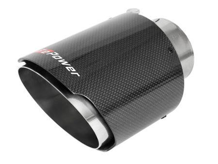 aFe MACH Force-Xp 304 SS Clamp-On Exhaust Tip 2.5in. Inlet   4.5in. Outlet   7in. L - Carbon Fiber Cheap