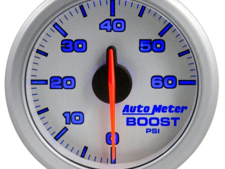 Autometer Airdrive 2-1 6in Boost Gauge 0-60 PSI - Silver Discount