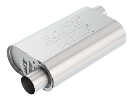 Borla CrateMuffler Small Block Chevrolet ATAK 2.5in Offset Offset 14inx4.35inx9in Muffler on Sale