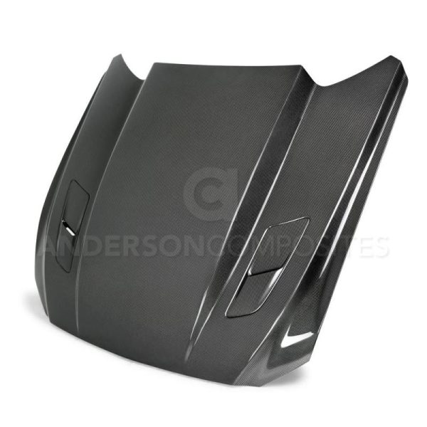 Anderson Composites 15-17 Ford Mustang (Excl. GT350 GT350R) Double Sided Carbon Fiber Cowl Hood For Discount