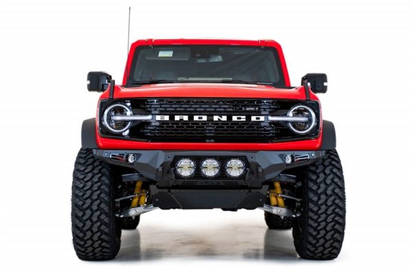 Addictive Desert Designs 21-22 Ford Bronco Bomber Front Bumper (w  3 Rigid 360 Mounts) Supply