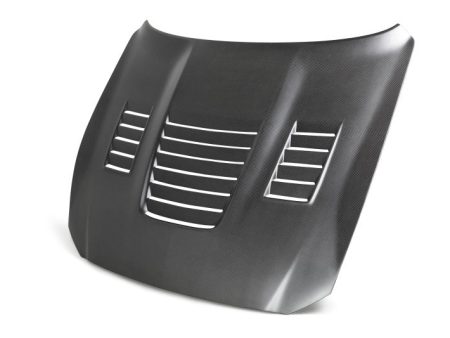 Anderson Composites 15-19 Ford Mustang Shelby GT350 Type-CR Double Sided Carbon Fiber Hood For Discount