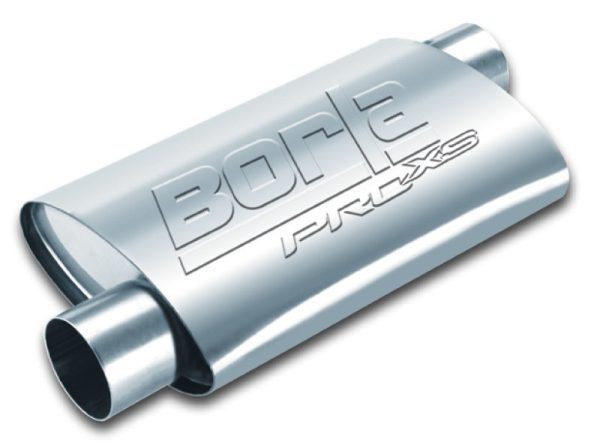 Borla Universal Pro-XS 3in Inlet  Outlet Offset Offset 14x9 1 2 x 4 Muffler on Sale