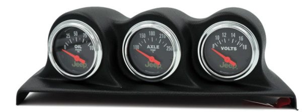 Autometer 07-10 Jeep Wrangler JK Oil PSI Axle Temp Volt 3 Piece Gauge Kit on Sale