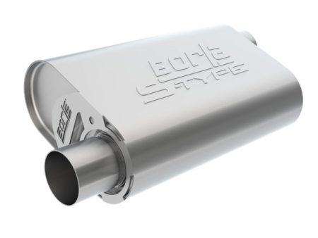 Borla CrateMuffler Mopar BB 383 413 426 440 S-Type 2.5in Offset Offset 14inx4.35inx9in Oval Muffler Fashion