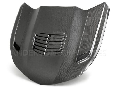 Anderson Composites 16-19 Chevrolet Camaro Double Sided Carbon Fiber Type-T2 Style Hood Discount