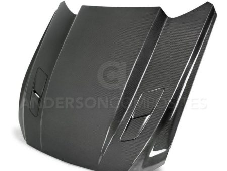 Anderson Composites 15-17 Ford Mustang (Excl. GT350 GT350R) Double Sided Carbon Fiber Cowl Hood For Discount